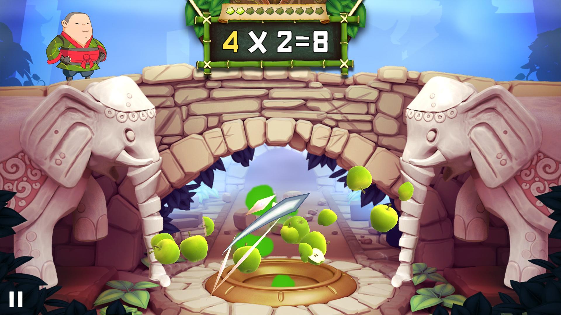 Android application Fruit Ninja: Math Master screenshort