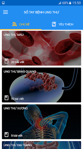 Android application Sổ Tay Bệnh Ung Thư screenshort