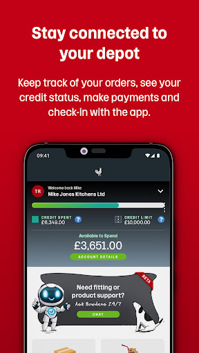 Android application Howdens Trade screenshort