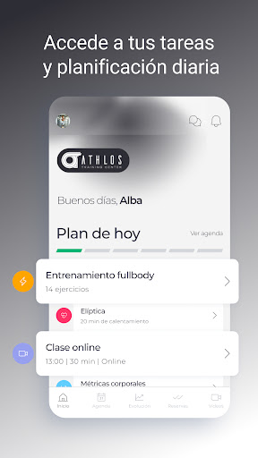 Android application Athlos Training screenshort