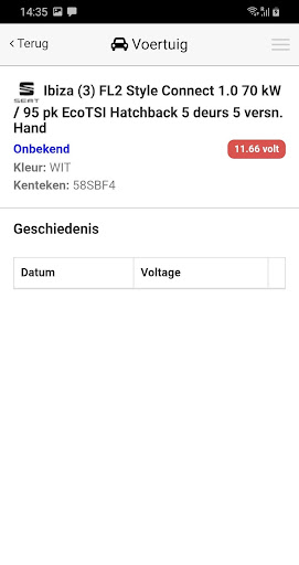 Android application Syntec Verzorgingsprogramma screenshort