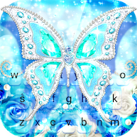 Diamond Butterfly Wallpaper & Animated Keyboard