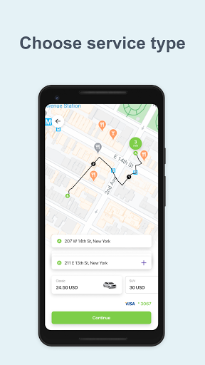 Screenshot of PickmeApp - book your ride