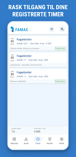 FAMAC Screen 3