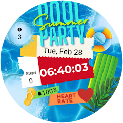 Pool Party Animated Watch Face