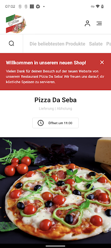 Android application Pizza Da Seba screenshort
