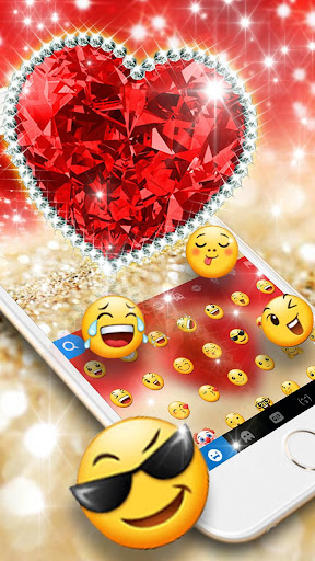 Gold Red Lux Heart Theme Screen 2