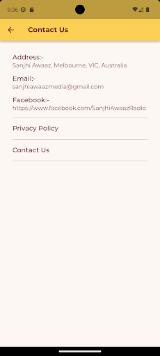 Sanjhi Awaaz Radio Screen 2