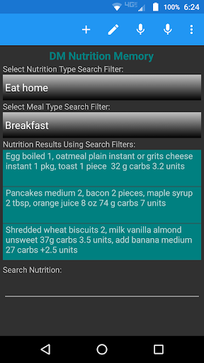 DM Nutrition Memory Screen 2
