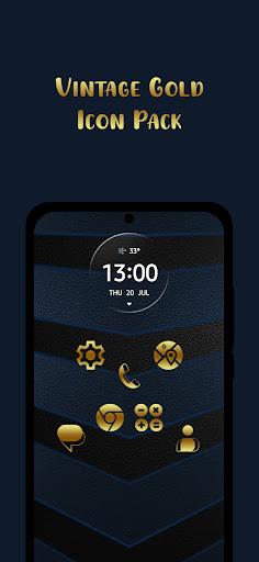 Screenshot of Vintage Gold Icons