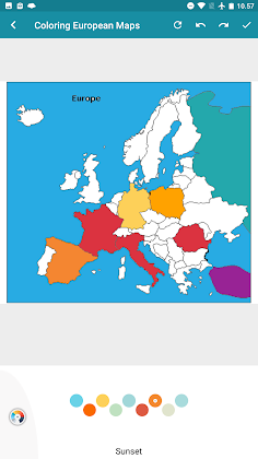 Europe Map : Coloring - Screenshot 4