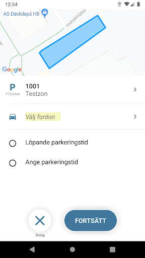 Android application Värmdö Hamnar Parkering screenshort