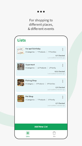 Shopping List Screen 2