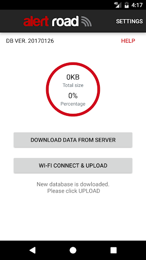 Android application Alert Road Updater screenshort