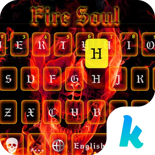 Fire Soul Skull Keyboard Theme  Icon