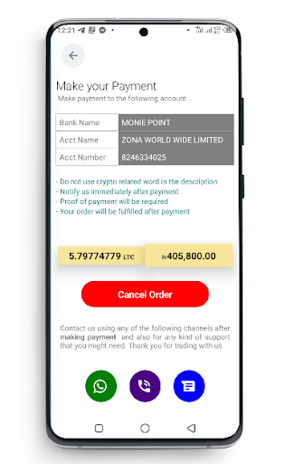 Zona Currency: Crypto Exchange Screen 3