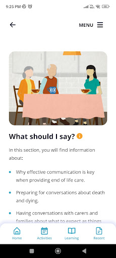 ELDAC Home Care App Screen 2