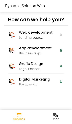 Dynamic Solution Web Chat Screen 3
