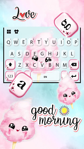 Pink Cotton Candy Keyboard Bac Screen 3