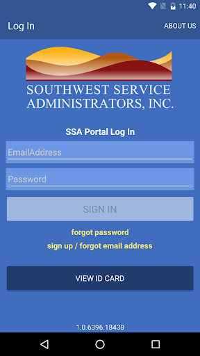 Android application SSA Portal screenshort