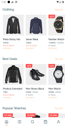 Android application Crete eStore screenshort