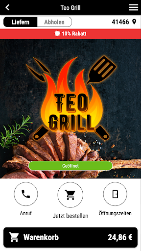 Android application Teo Grill screenshort