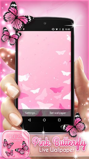 Pink Butterfly Live Wallpaper Apps On Google Play