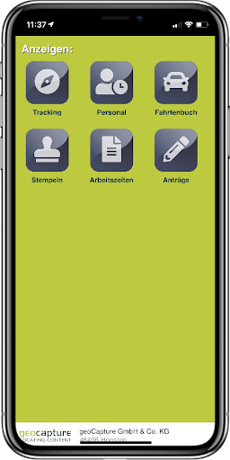Android application geoCapture Mobile App screenshort