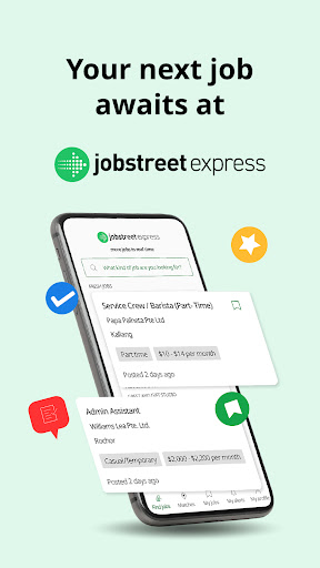 Android application Jobstreet Express screenshort