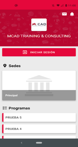 Android application MCAD TRAINING & CONSULTING screenshort
