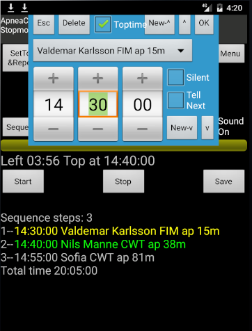 ApneaCountdown Screen 3