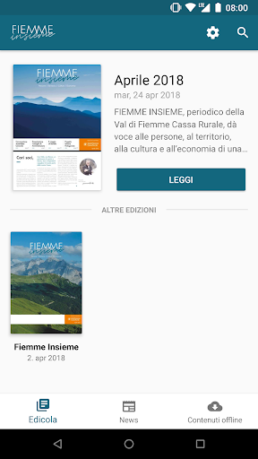 Android application Fiemme Insieme screenshort
