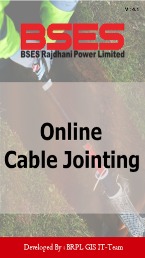 Android application BRPL Online Cable Jointing screenshort
