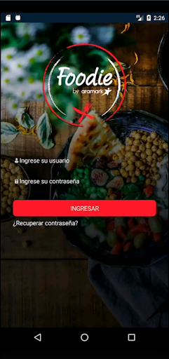Android application Foodie screenshort