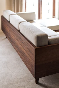 Conjunto de sofá de madeira