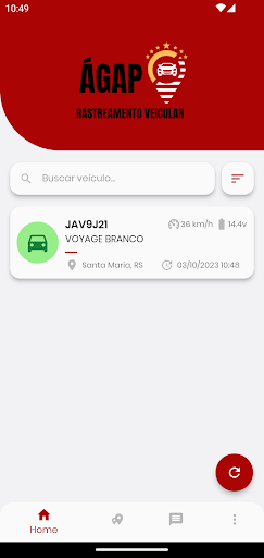 Android application Ágap Rastreamento screenshort