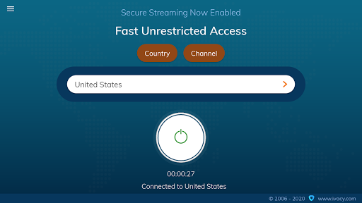 Android application Ivacy VPN - Fast TV VPN Secure screenshort