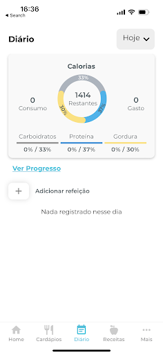 NutriNoApp Screen 2