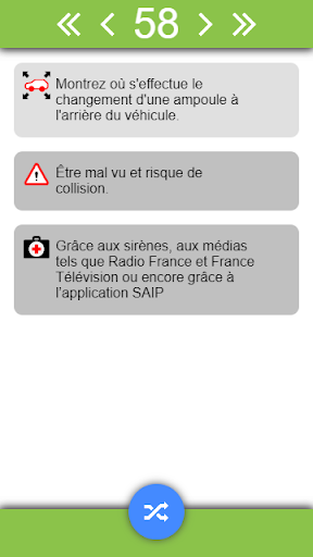 Questions Permis B - version 2 Screen 2