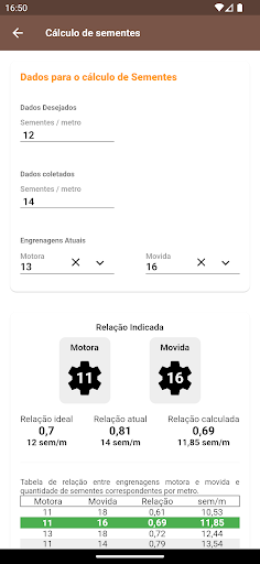 Cálculos de Plantio