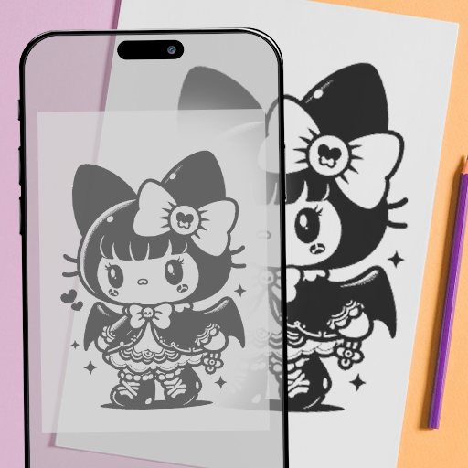 AR Drawing - Cute Sanrio logo