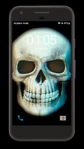 Skull 3D Video Theme Wallpaper Screen 3