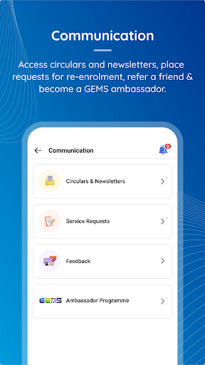 Screenshot of GEMS Connect