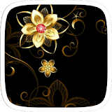 Gold Luxury Flowers icon