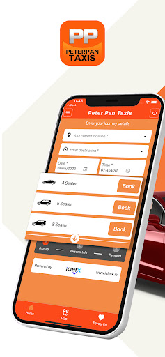 Android application Peter Pan Taxis screenshort