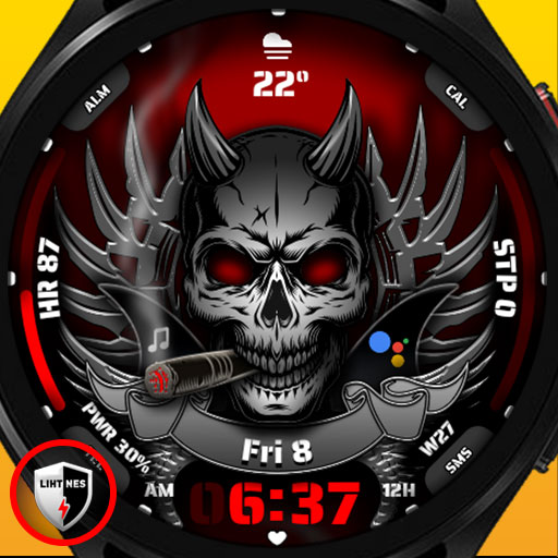 Smoking Skull Watch Face 026 Download on Windows