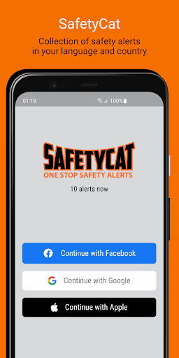 Android application SafetyCat screenshort
