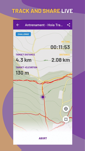 Android application RaceLog Tracking screenshort