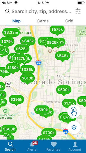 Android application Colorado Springs Home Search screenshort