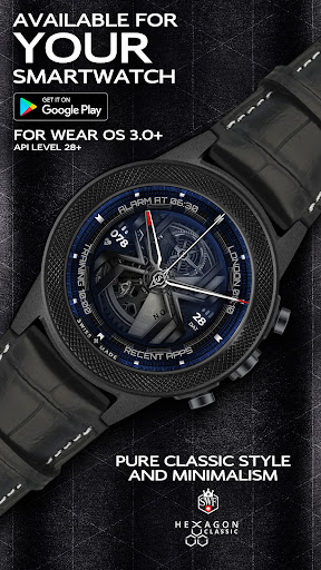 Android application SWF Hexagon Classic Watch Face screenshort